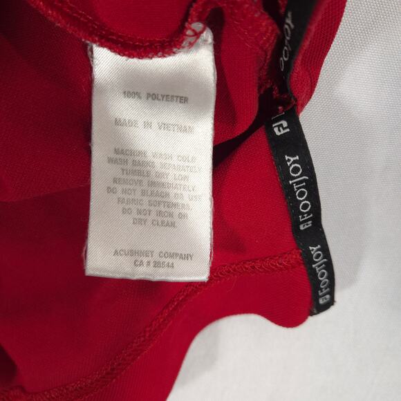 FootJoy Polo Mens XXL Red Ledgemont Club Short Sleeve Performance Golf Shirt - Picture 11 of 12